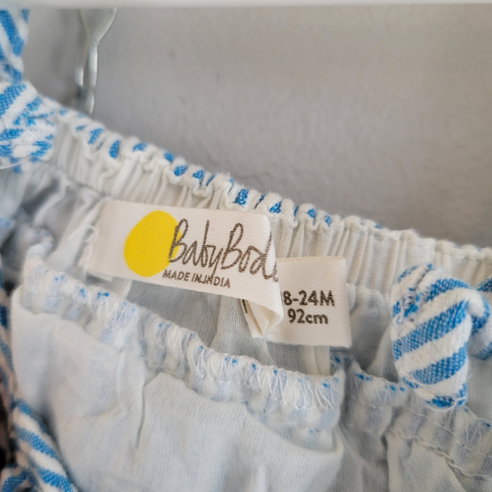 Baby Boden‎ Girl's Stripe Tiered Pom Trim Top 18-24 Months - Picture 8 of 8